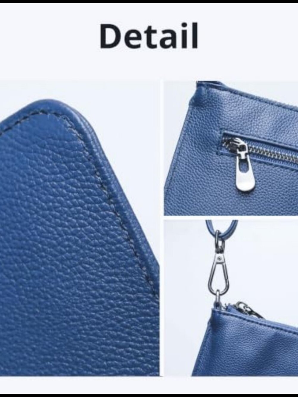 Genuine Leather Wristlet Clutch Crossbody Bag Small Evening Purse - Picture 3 of 6